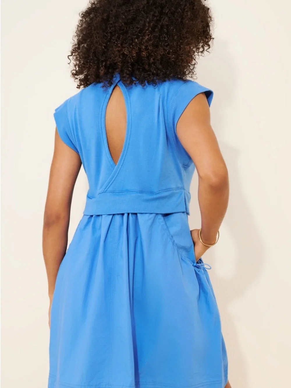 Blue Sleeveless Mini Dress - Casual Layered Fit